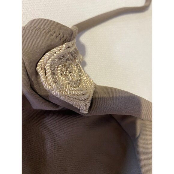 KENZO Tan Nude Two Piece Bikini Set Top Sz 34C + Bottom Sz 12 Bathing Suit - Picture 8 of 16